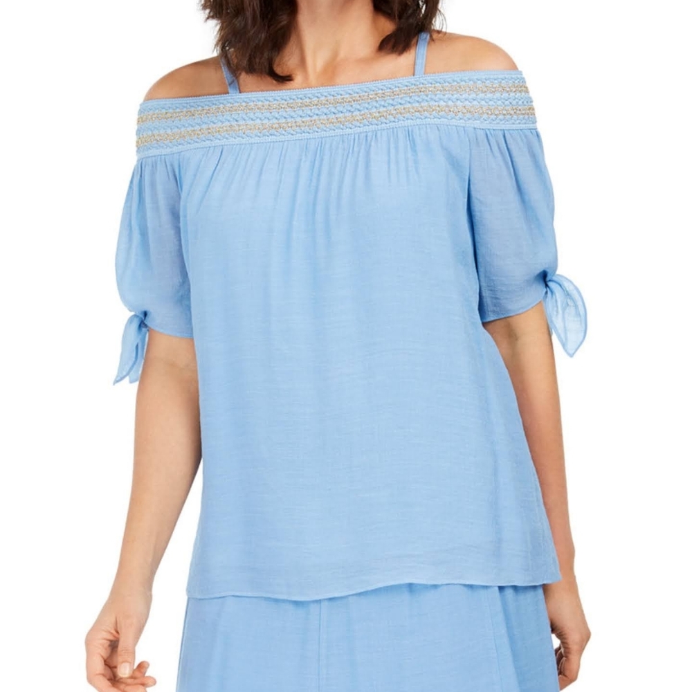JM collection cold shoulder top,NEW